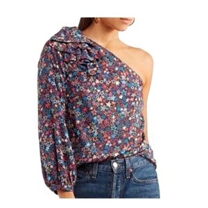 J. Crew Jacuzzi One Shoulder Top In Kaleidoscope Star Print NWT Size 10